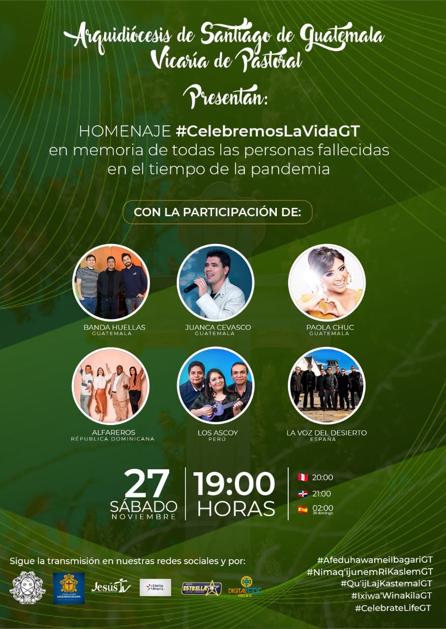 Line up Celebremos la Vida GT 2021